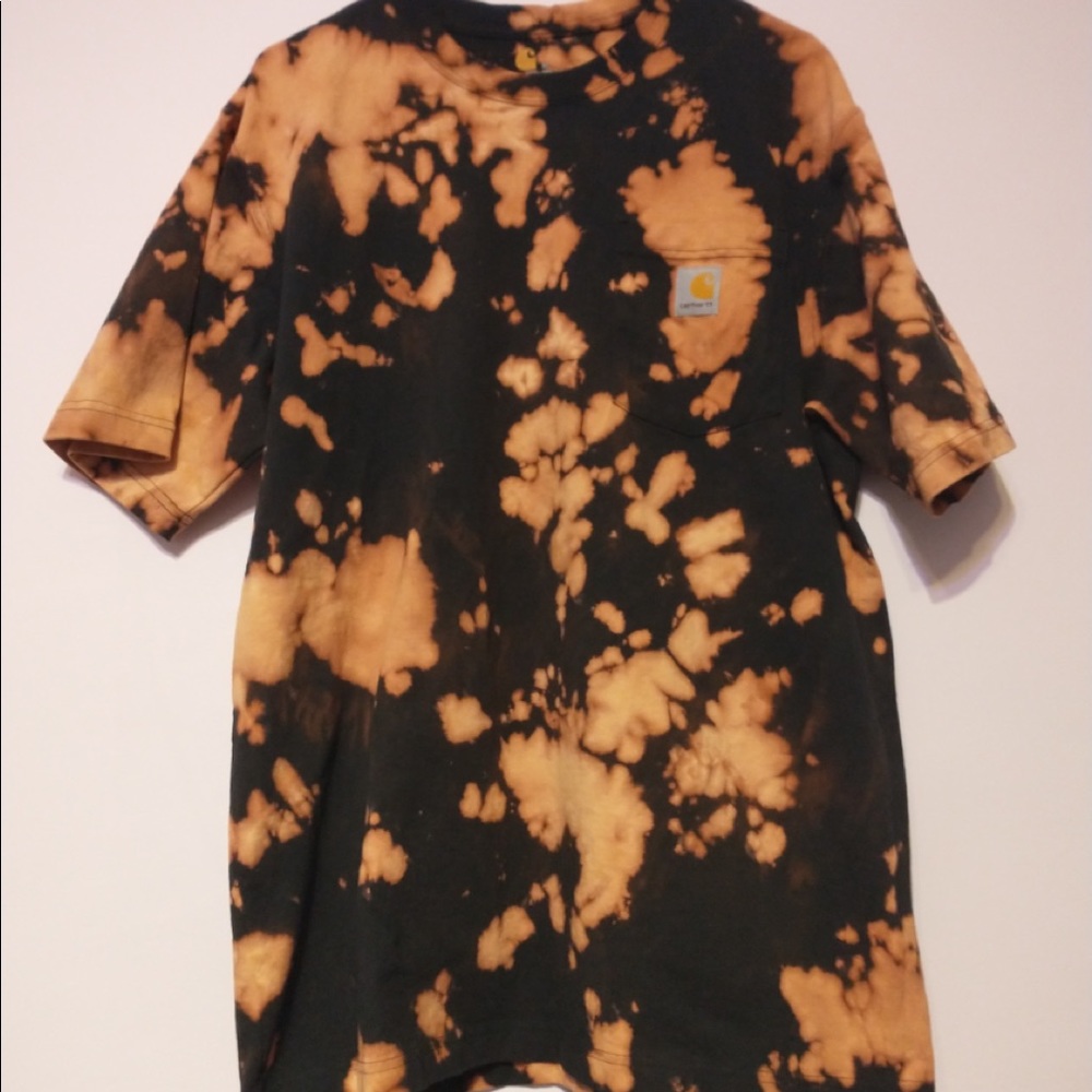 Bleach dyed men’s M Carhartt work shirt